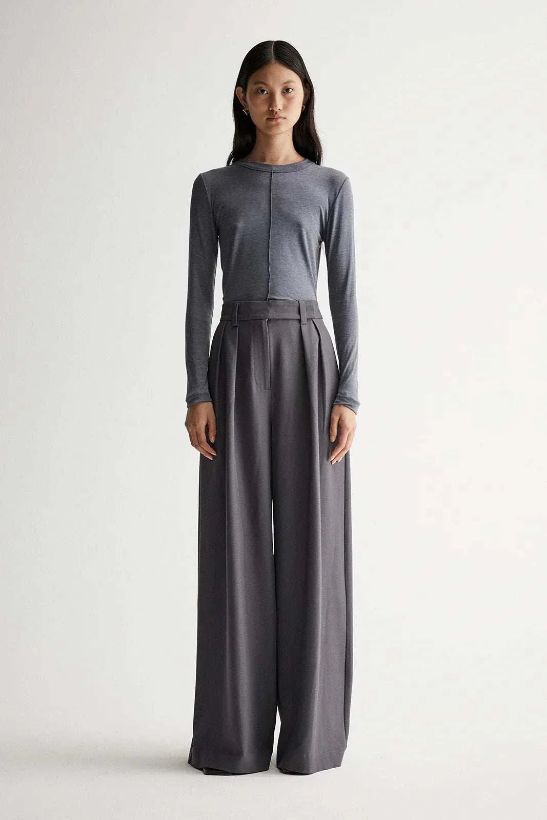 Elka Collective Elise Top Charcoal Marle