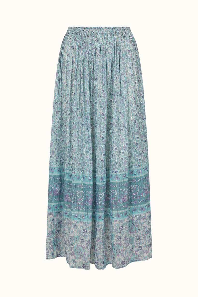 Spell Little Bird Maxi Skirt Sky
