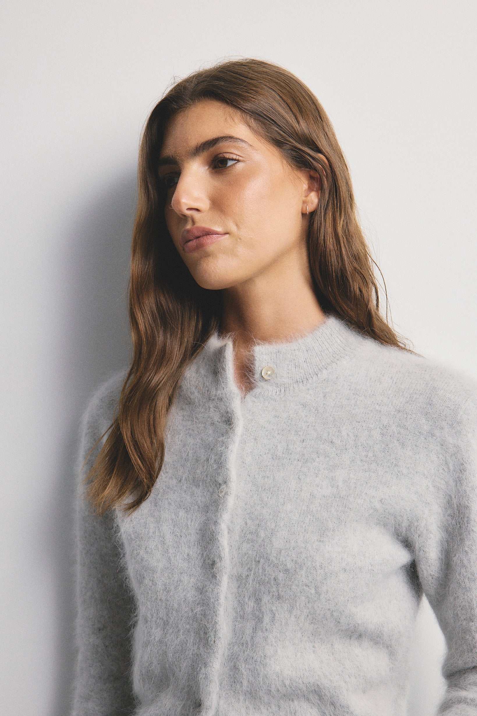 World Of Nomads Bella Cardigan Light Grey