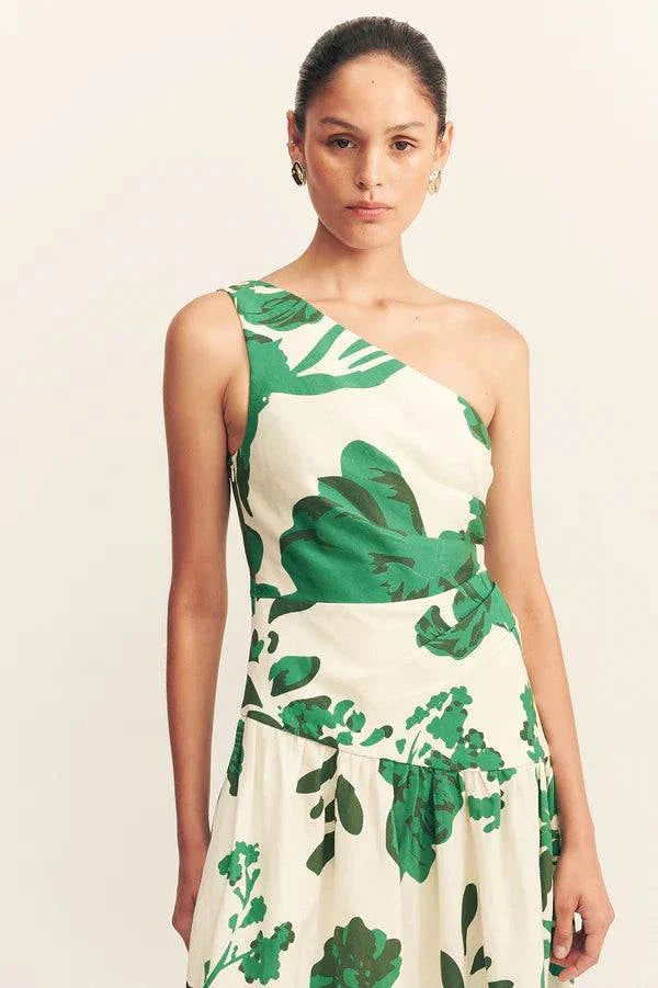 Shona Joy Joni One Shoulder Maxi Dress Cedar Blossom