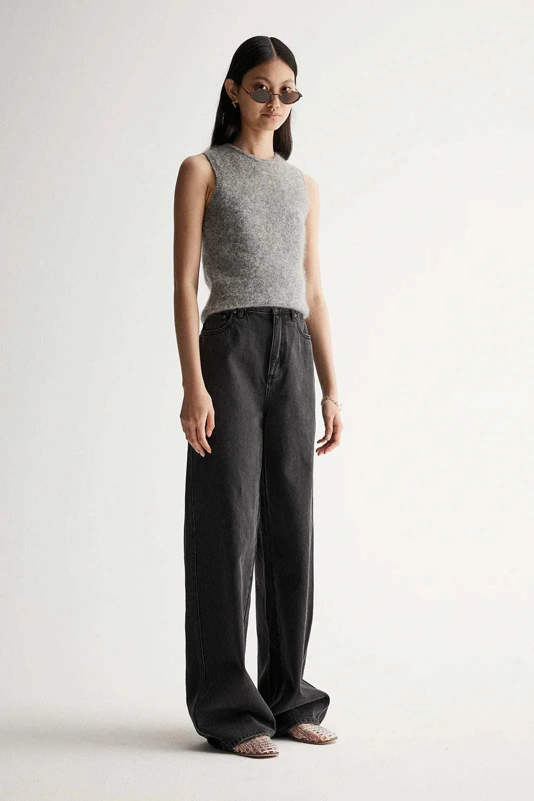 Elka Collective Abigail Knit Tank Grey Marle