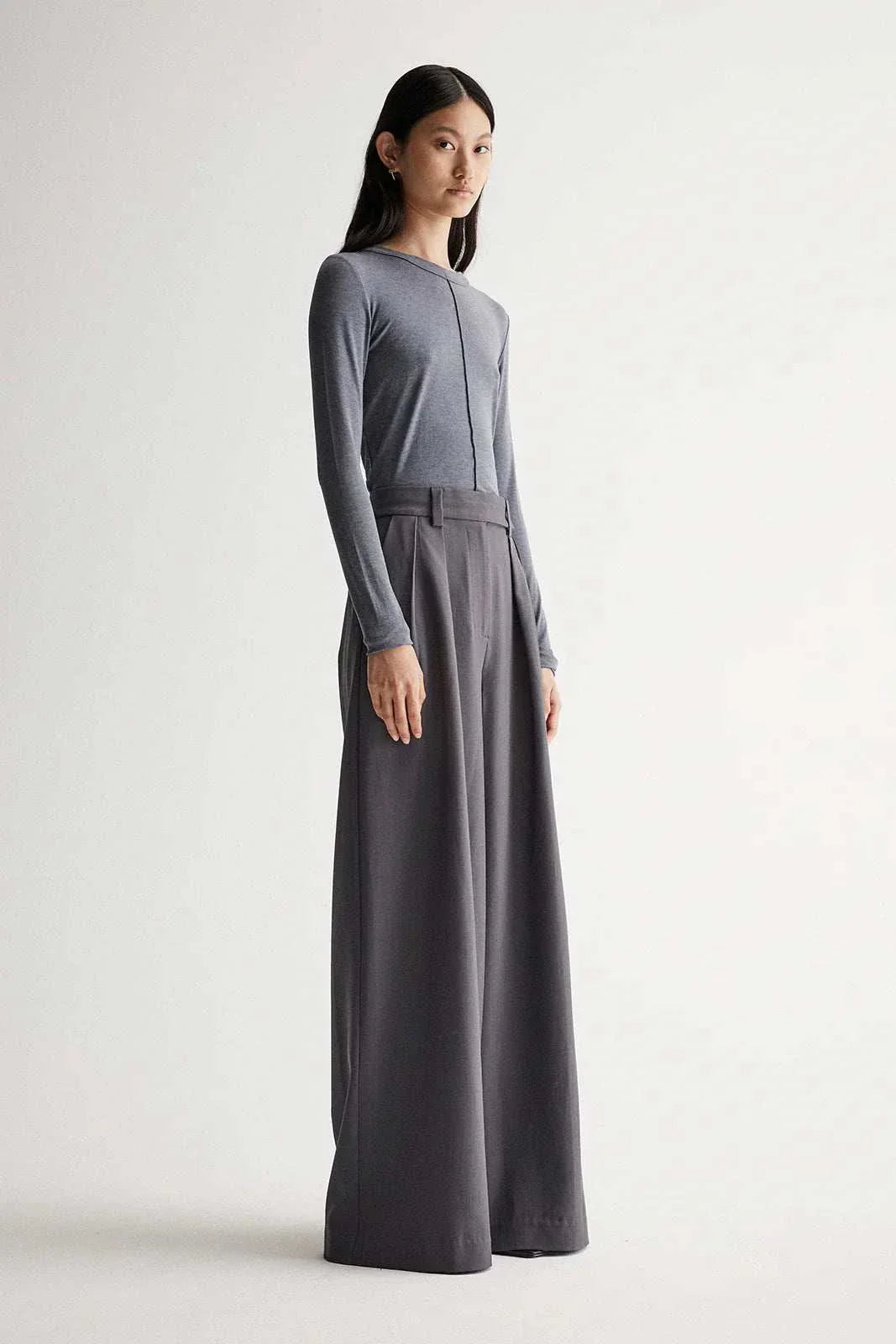 Elka Collective Elise Top Charcoal Marle