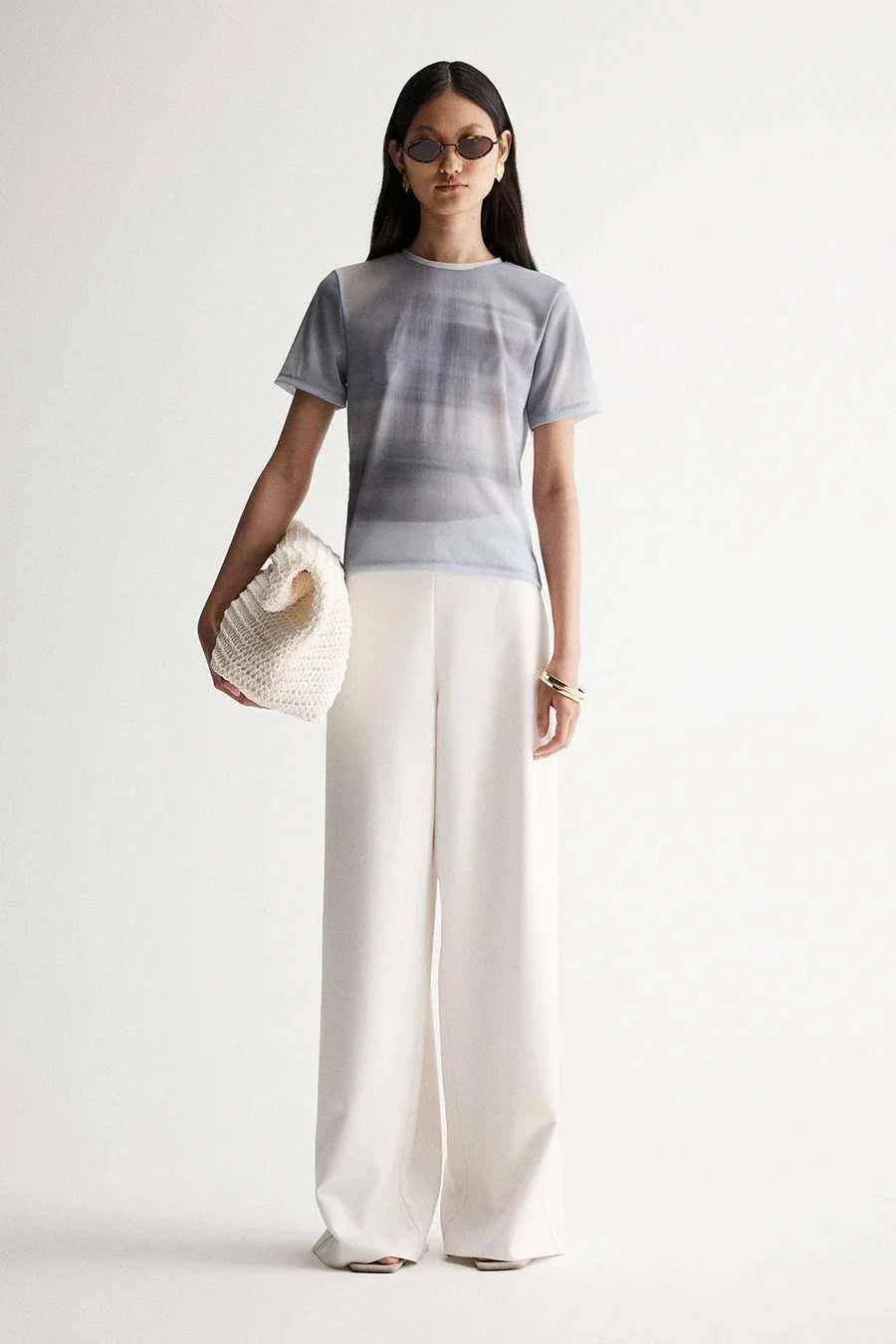 Elka Collective Odessa Mesh Tee Seamist Print