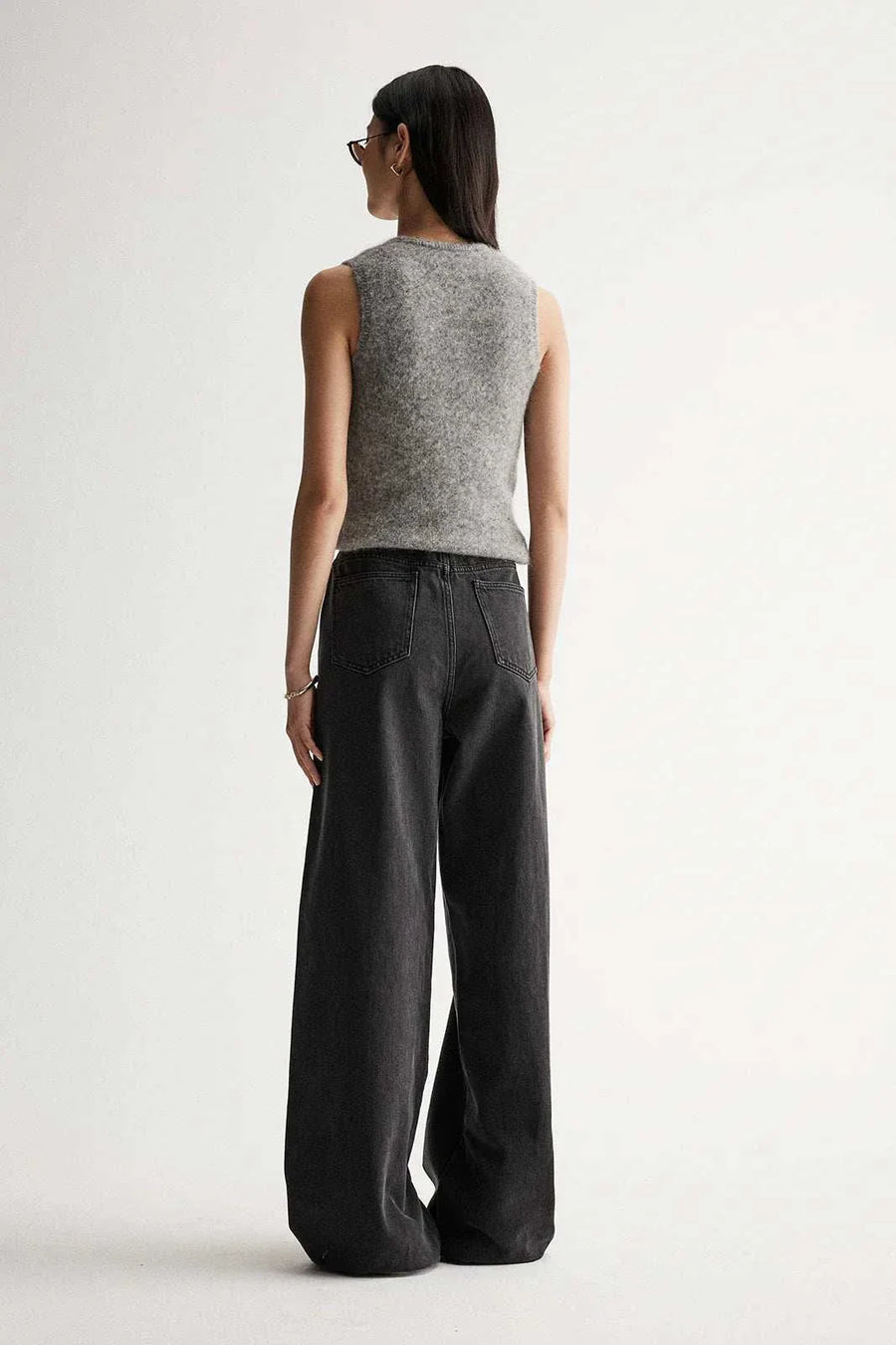 Elka Collective Abigail Knit Tank Grey Marle