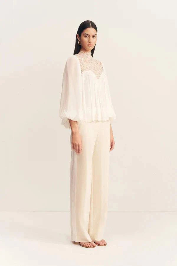 Shona Joy Emory Lace Blouse Ivory
