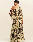 Shona Joy Benny Blouson Maxi Dress Ristretto Butter
