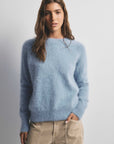 World Of Nomads Adele Cashmere Crew Neck Knit Sky