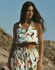 Zulu and Zephyr Summer Floral Cotton Halter Top