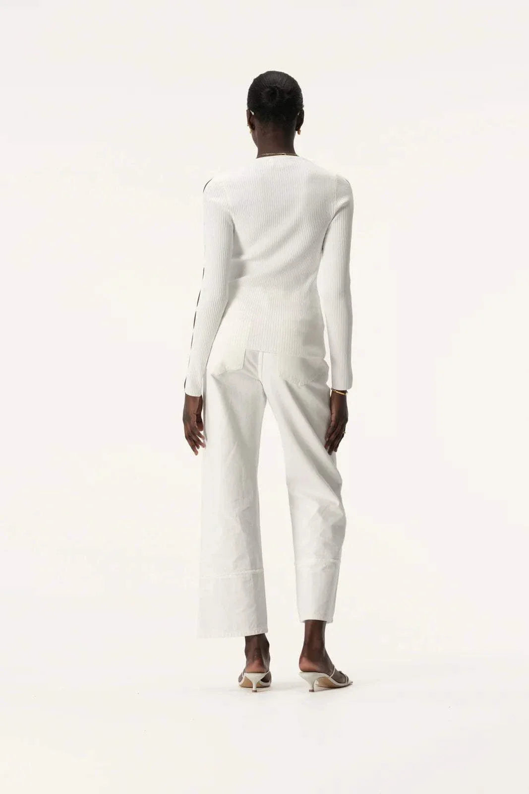 Elka Collective Nadia Knit Top White