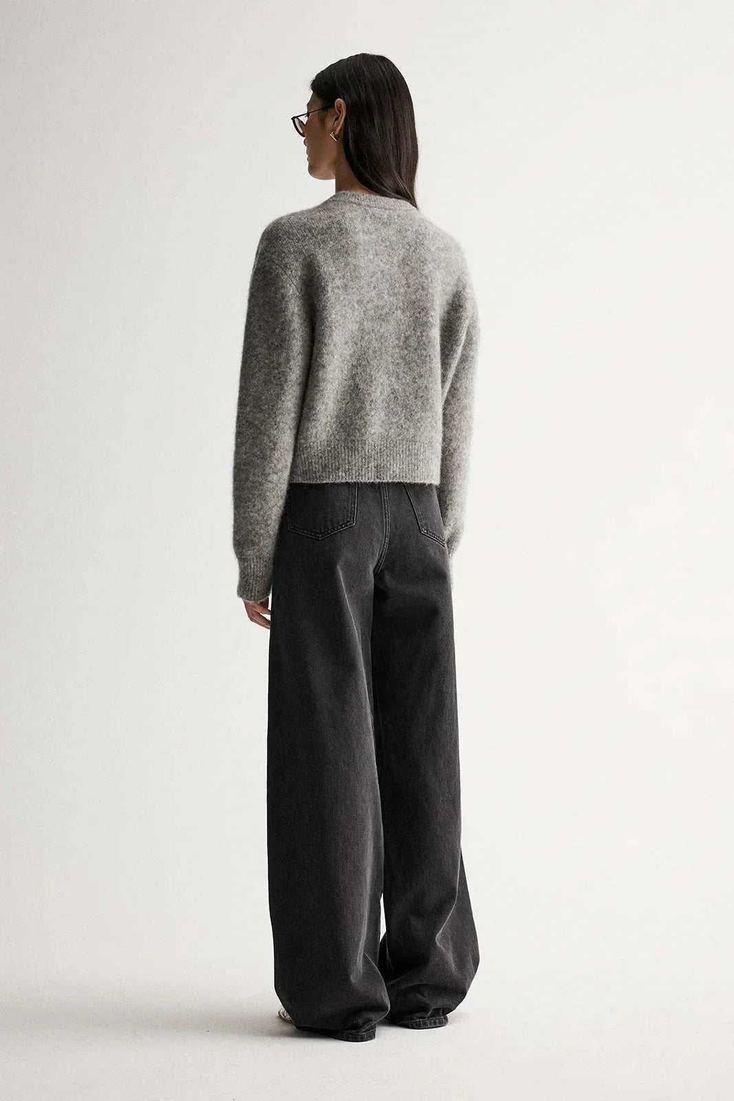 Elka Collective Abigail Knit Cardigan Grey Marle