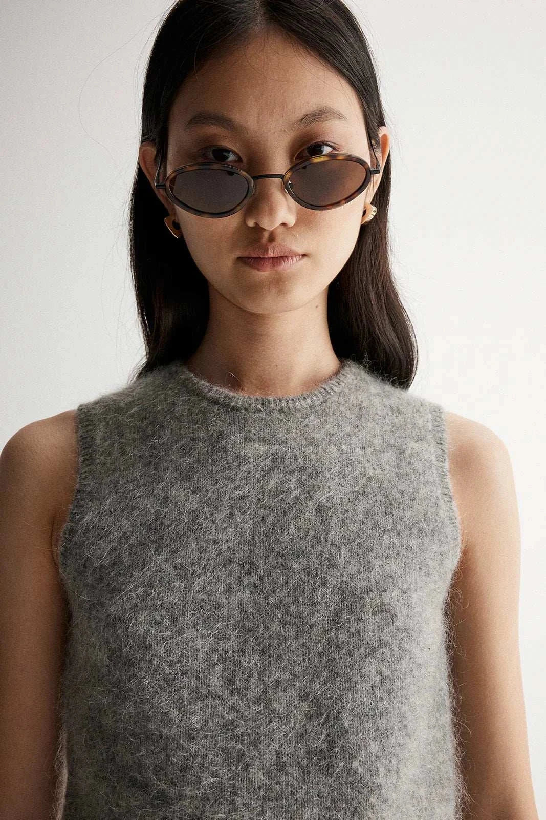 Elka Collective Abigail Knit Tank Grey Marle