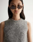 Elka Collective Abigail Knit Tank Grey Marle