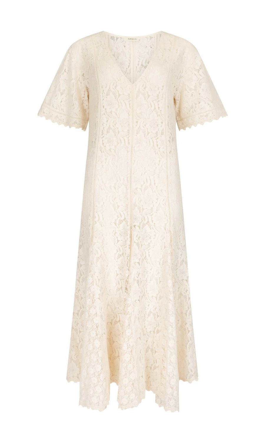 Spell Lux Lisbon Lace Handkerchief Dress Vintage Cream