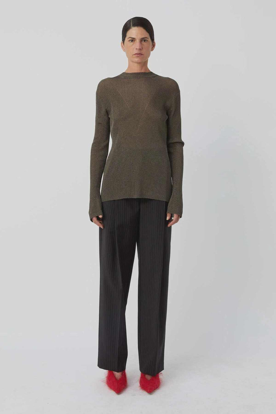 Camilla and Marc Neveah Long Sleeved Top Gunmetal