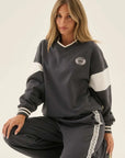 Araminta James AJ Applique Sweatshirt Washed Black