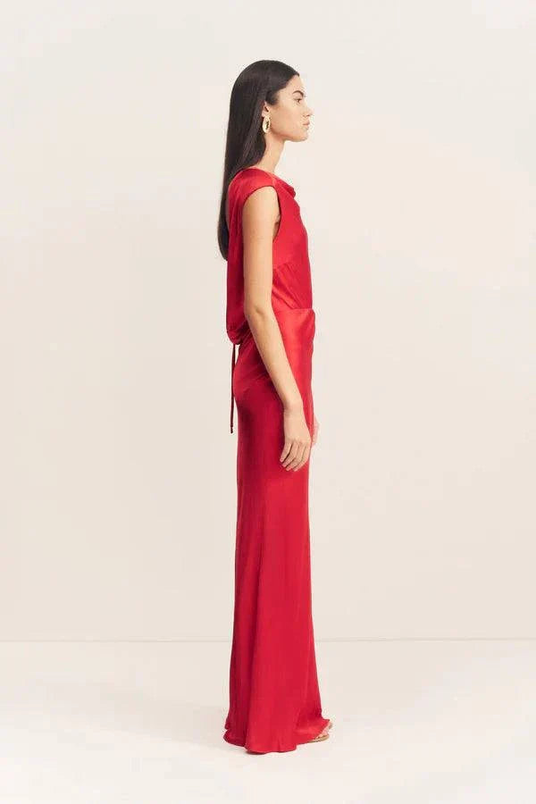 Shona Joy Tatum Cowl Back Maxi Dress Grenadine