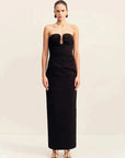 Shona Joy Strapless U Wire Maxi Dress Black