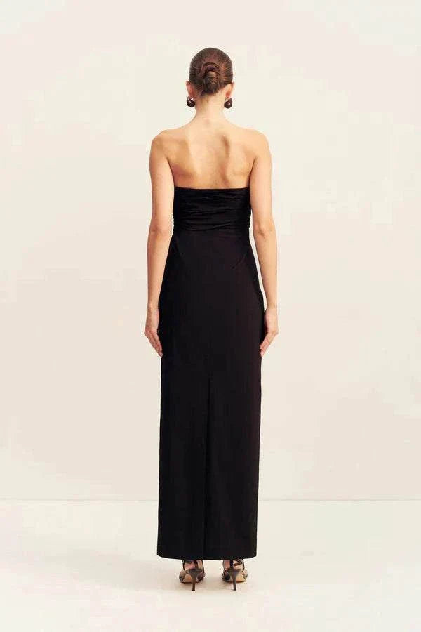 Shona Joy Strapless U Wire Maxi Dress Black