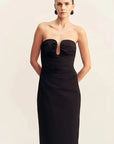 Shona Joy Strapless U Wire Maxi Dress Black