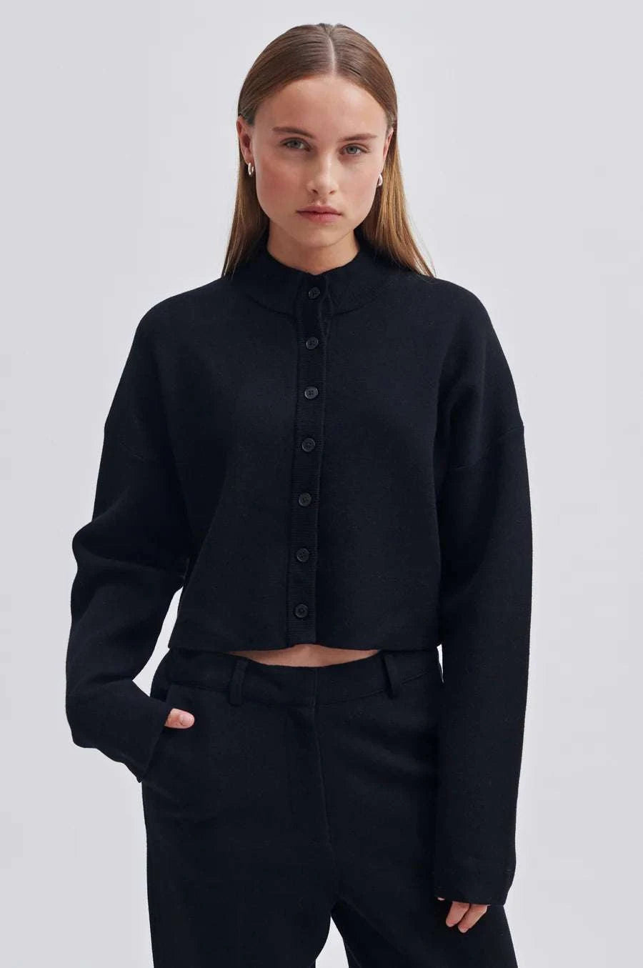 Second Female Stinna Knit Cardigan Black