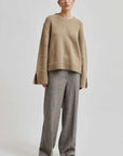 Second Female Cler Knit O-Neck Laurel Oak