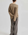 Second Female Cler Knit O-Neck Laurel Oak