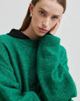 Second Female Brook Knit Drop Shoulder O Neck Lush Meadow