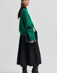 Second Female Brook Knit Drop Shoulder O Neck Lush Meadow
