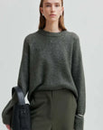 Second Female Brook Knit Drop Shoulder O Neck Beluga