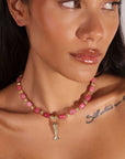 Indigo and Wolfe Goia Pink Necklace