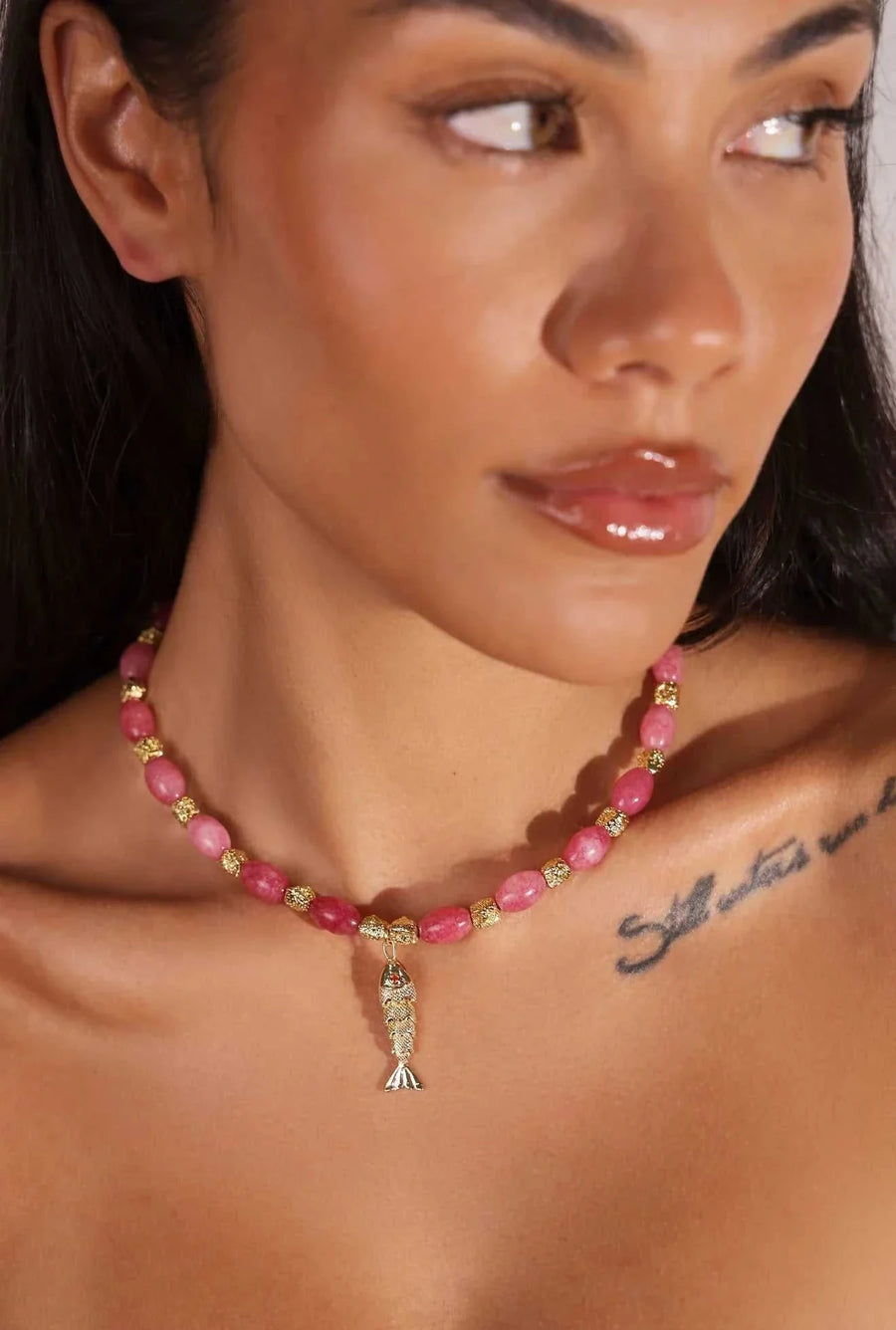 Indigo and Wolfe Goia Pink Necklace