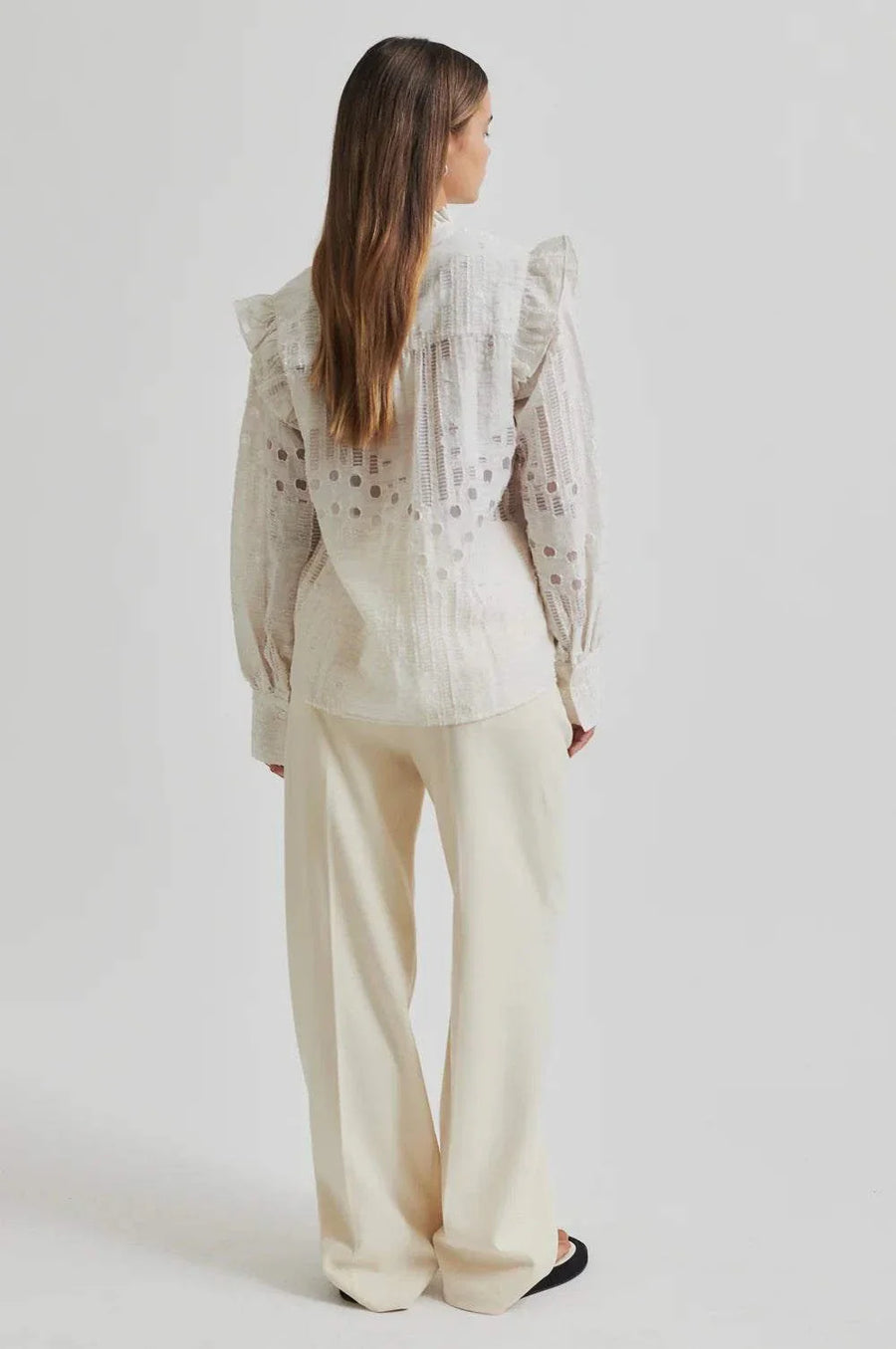 Second Female Nete Frill Shirt Coconut Milk