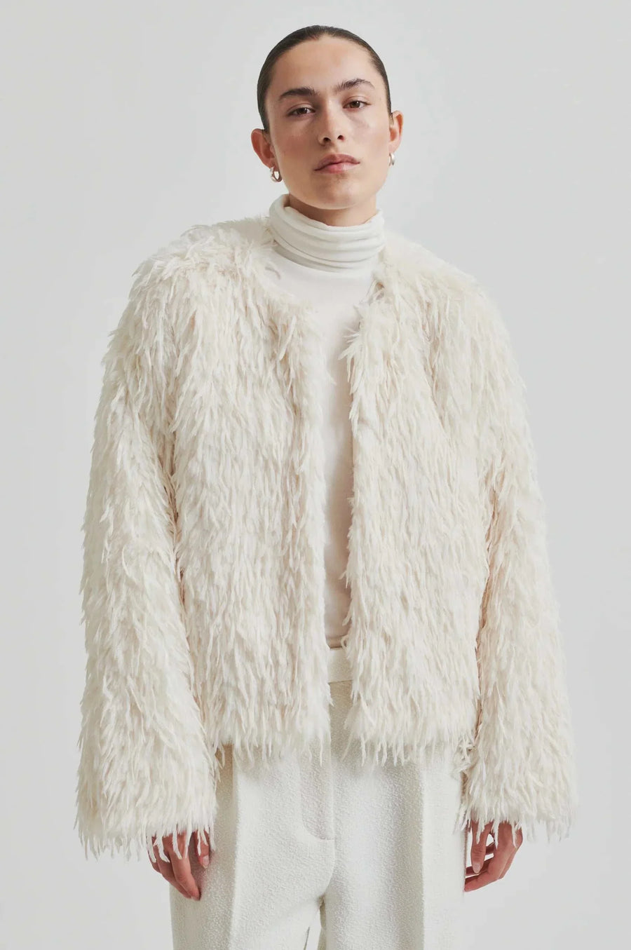 Second Female Amani Shaggy Jacket Coconut Milk