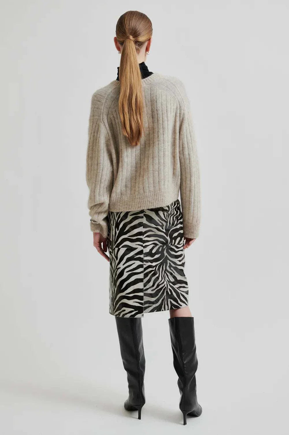 Second Female Brooky Knit V Neck Trench Coat