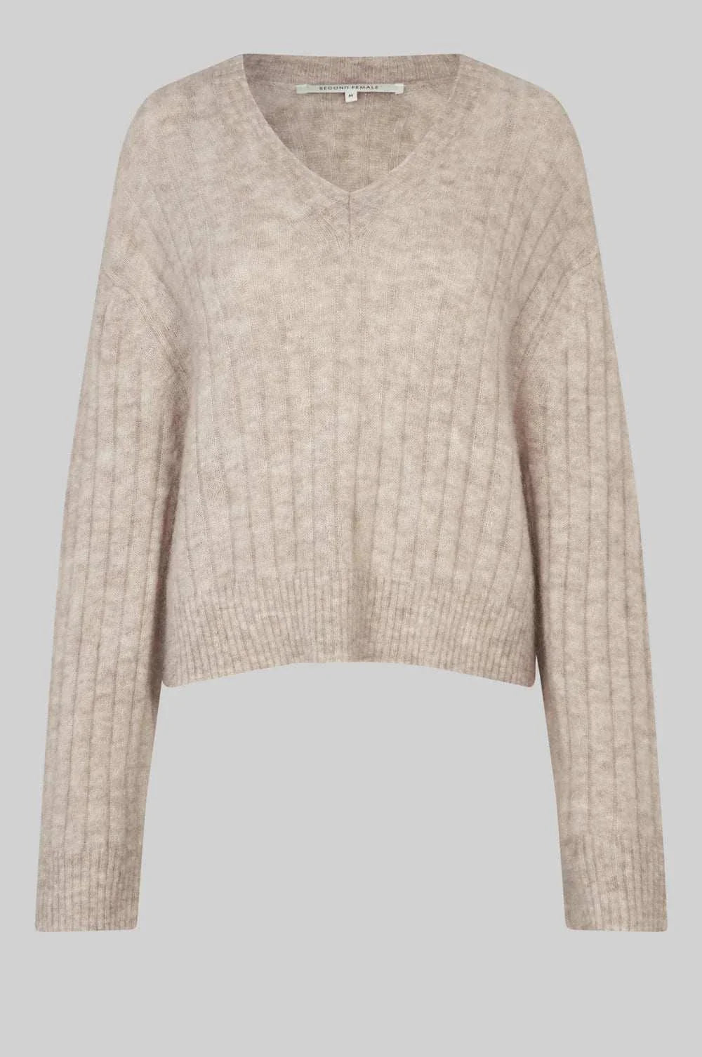 Second Female Brooky Knit V Neck Trench Coat