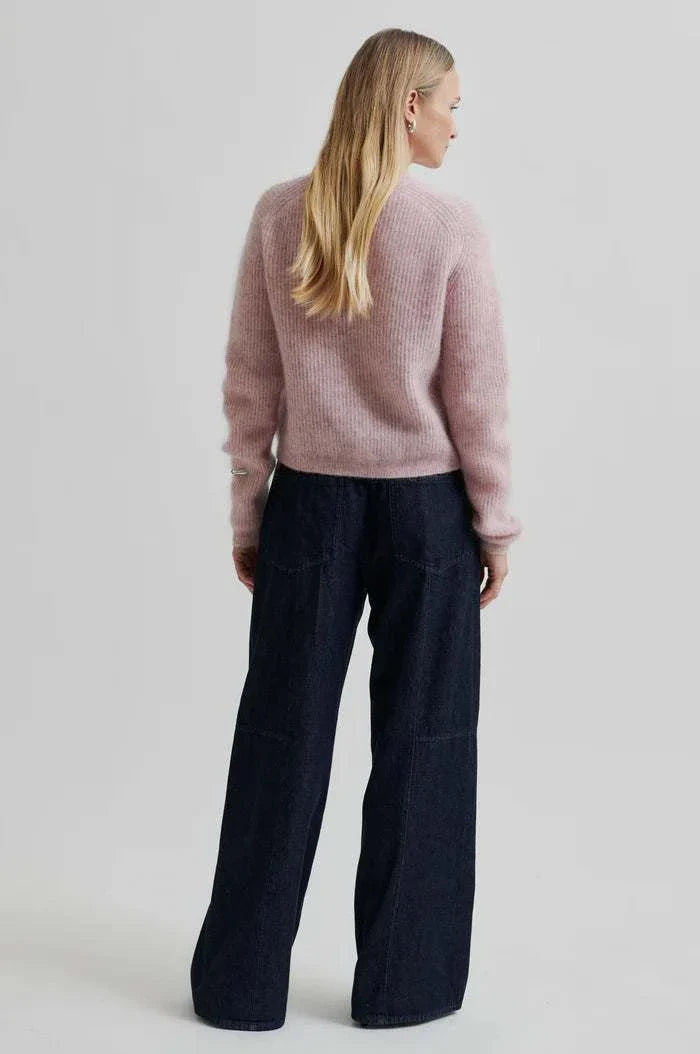 Second Female Andrea Knit Rib Cardigan Sepia Rose