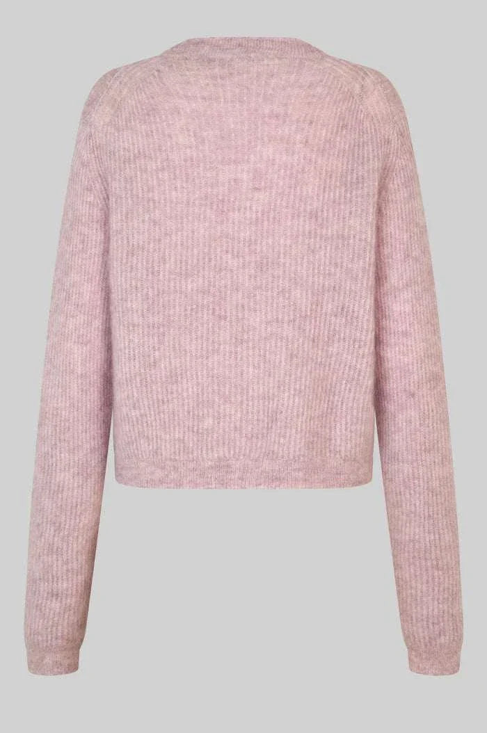 Second Female Andrea Knit Rib Cardigan Sepia Rose