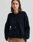 Second Female Gabby Knit Cardigan Black Sand