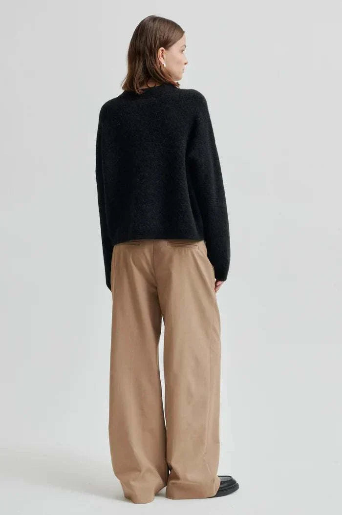 Second Female Gabby Knit Cardigan Black Sand