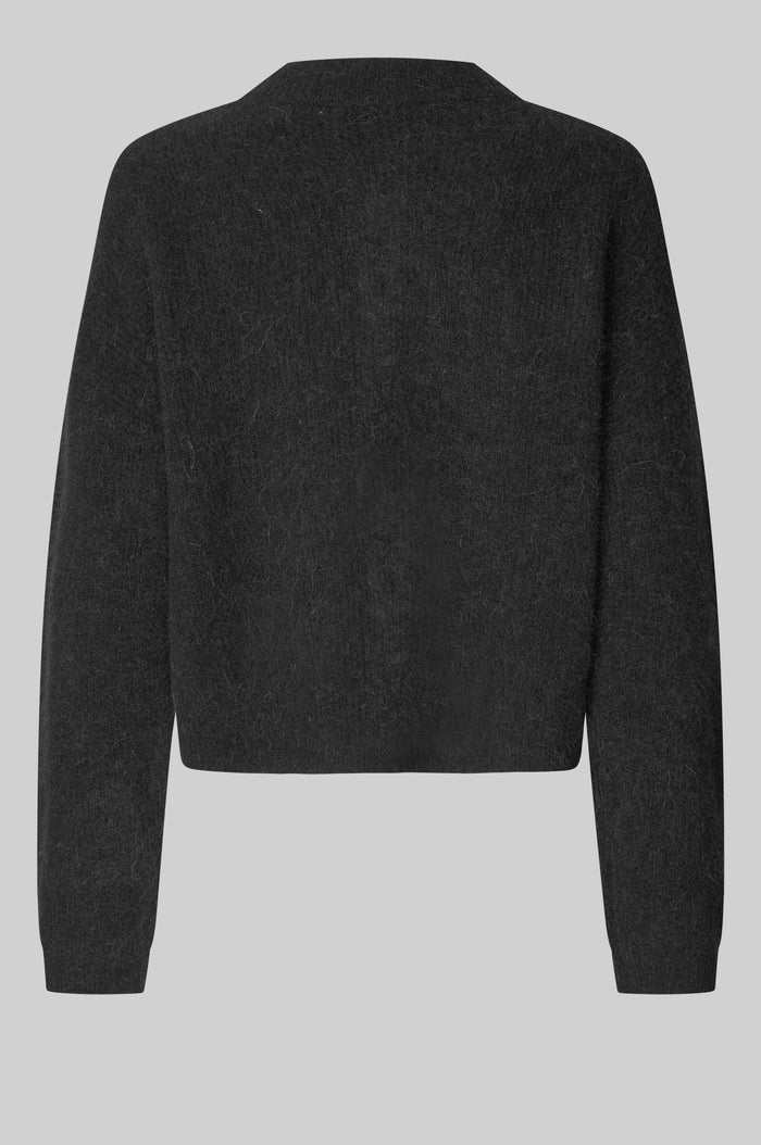 Second Female Gabby Knit Cardigan Black Sand
