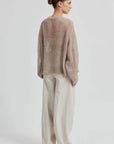 Second Female Georgina Knit O Neck Light Beige Melange