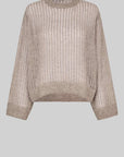 Second Female Georgina Knit O Neck Light Beige Melange