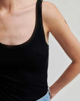 Second Female Emilia Scoop Neck Tank Black
