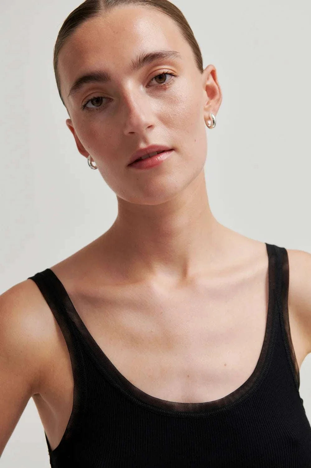 Second Female Emilia Scoop Neck Tank Black