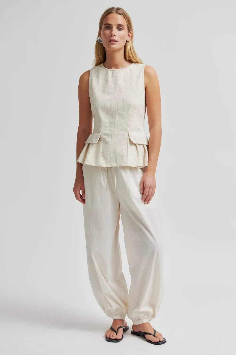 Second Female Avida Trousers Eggnog