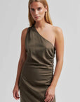 Second Female Refined One Shoulder Dress Canteen
