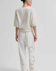 Second Female Silia Knit SS O-Neck Eggnog