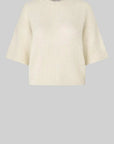 Second Female Silia Knit SS O-Neck Eggnog