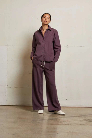 Perfectwhitetee Rosanna French Terry Pant Plum