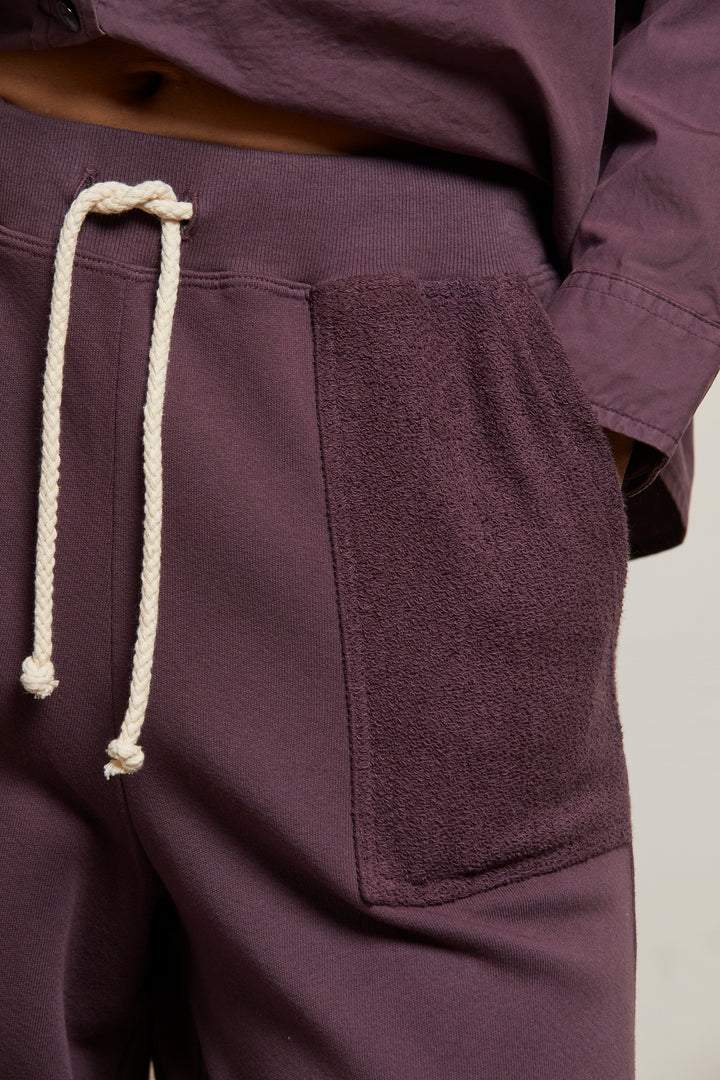 Perfectwhitetee Rosanna French Terry Pant Plum